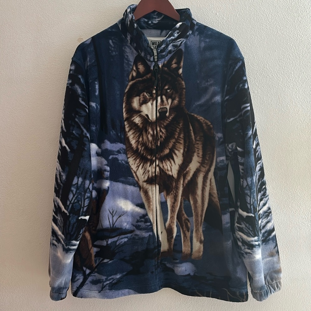 Wild Kind Fleece Full Zip Wolf Jacket
